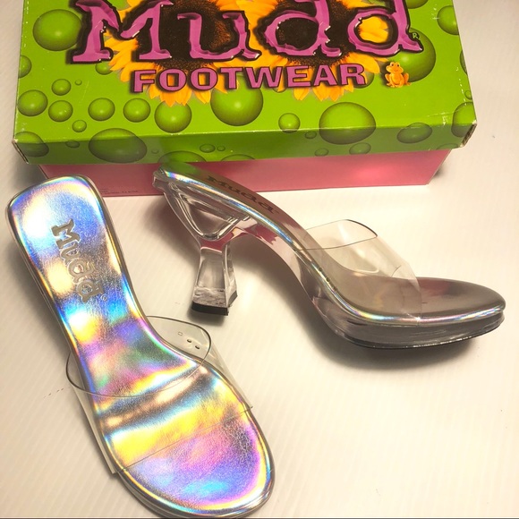 Mudd Maybelle Clear Heels Holographic 